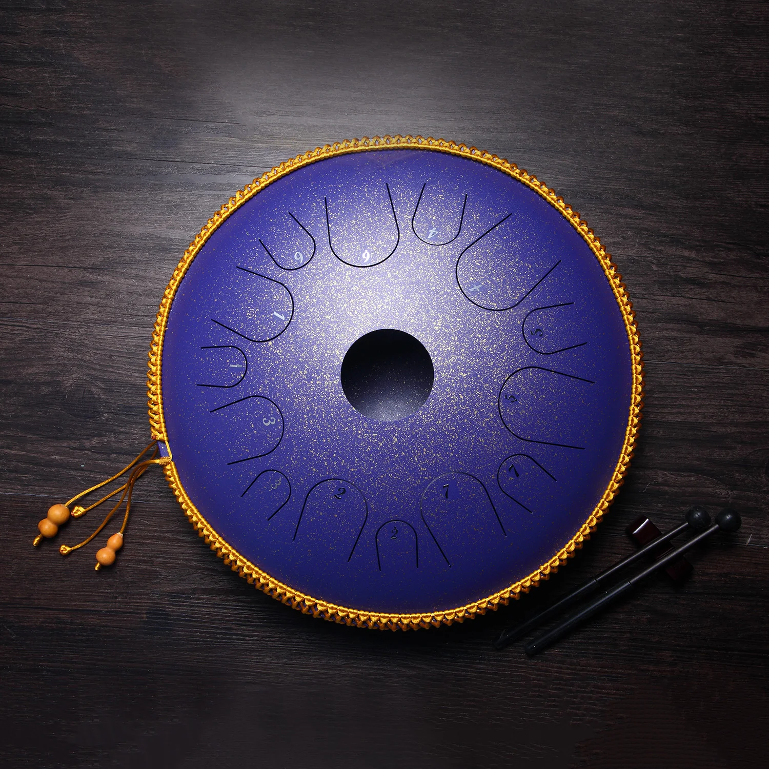 14 Inch Note Alloy Steel Hand Pan Drum C Tone Manual Percussion Handpan with Ebony Drumsticks|Барабан| |