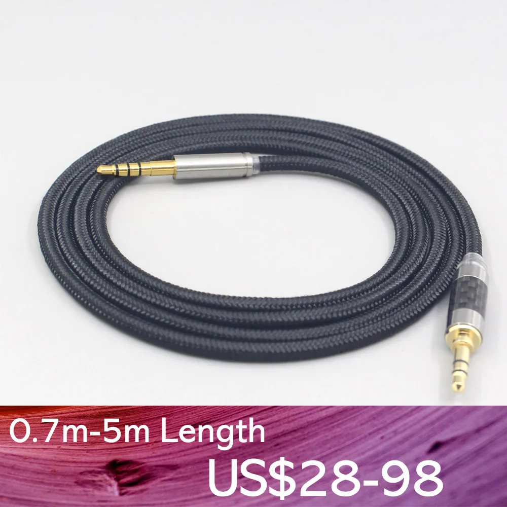 

LN007544 6.5mm XLR 4.4mm Super Soft Headphone Nylon OFC Cable For Denon AH-mm400 AH-mm300 AH-mm200 Beats solo2 solo3 SHP9500