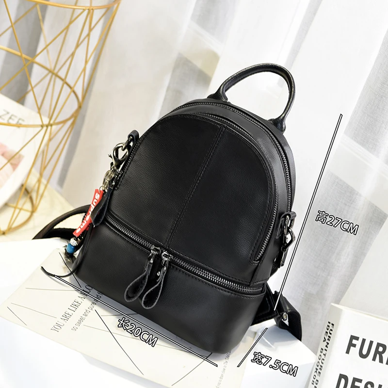 Кожаный мини рюкзак 2019 новый тренд Модный женский студенческий уличный Ins Super Fire