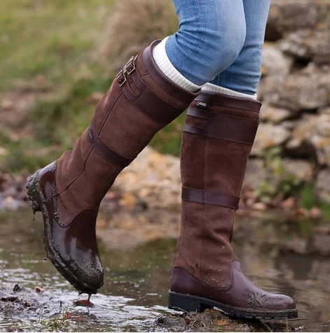 Зимняя женская обувь для прогулок длинные сапоги из искусственной кожи женские