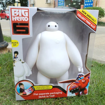 Большой Герой Baymax 6 отличное качество белые милые игрушки brinquedos ПВХ фигурки - Цвет: 24cm with box