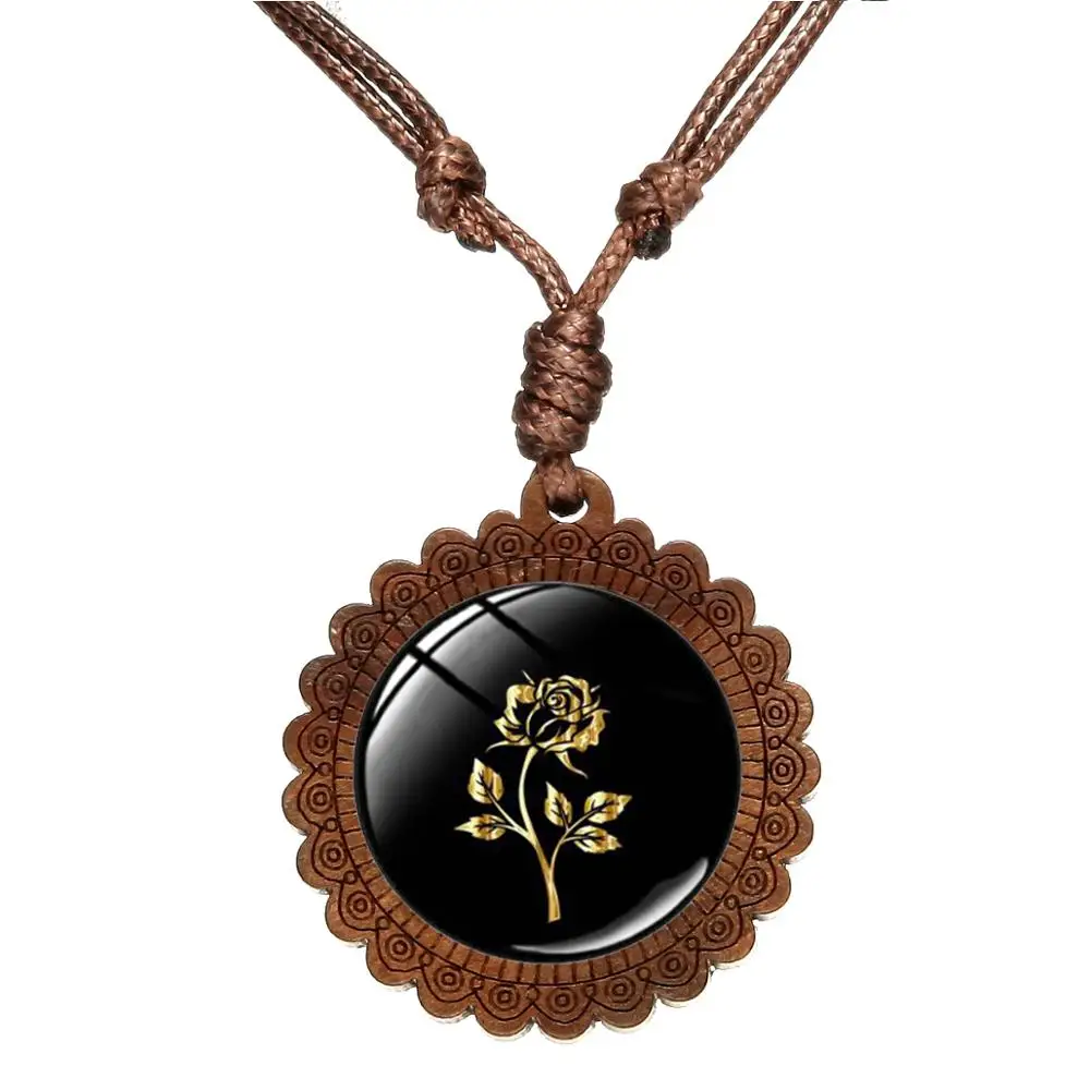Простой дизайн колье в виде цветка розы красивые яркие стеклянная рамка для