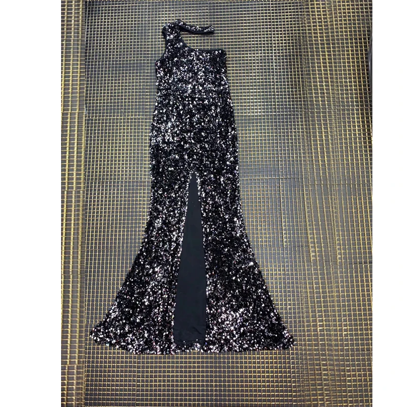 Новинка 2019 лидер продаж Элегантное Длинное платье с одним открытым плечом и