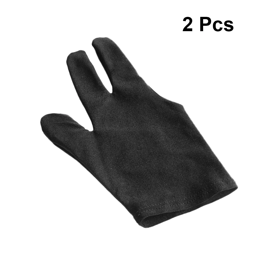 12pcs 3-Finger Glove Billiard Pool Shooters 3 Fingers Snooker Instruments (Black) | &amp Accessories