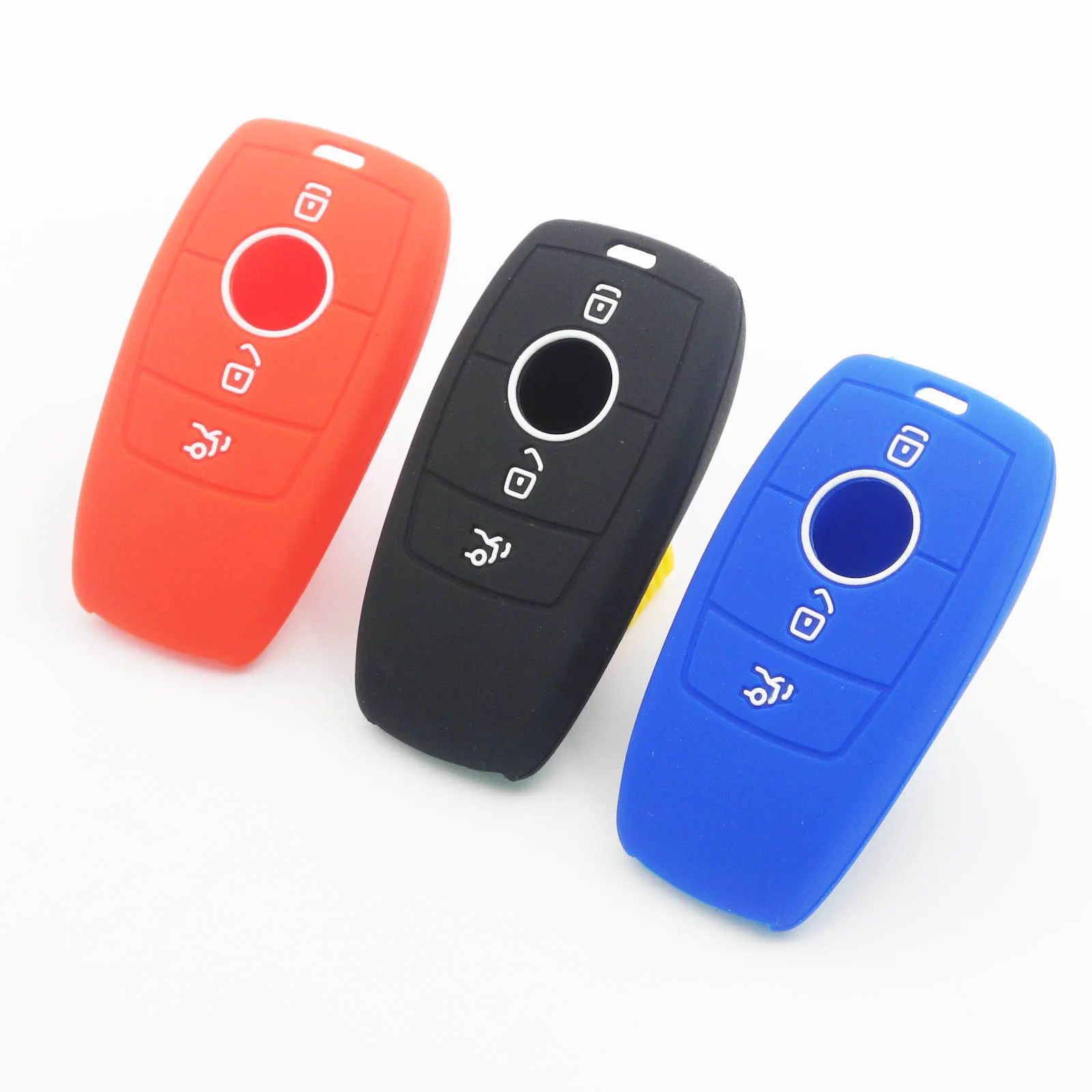 

Kutery 3 Buttons Silicone Colorful Remote Key Cover Case For Mercedes Benz AMG Key 2017 E W213 Class Protection Replacement