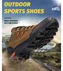 Осенне-весенняя уличная Мужская Легкая теплая амортизирующая обувь для ходьбы и походов, Нескользящие износостойкие спортивные горные кроссовки