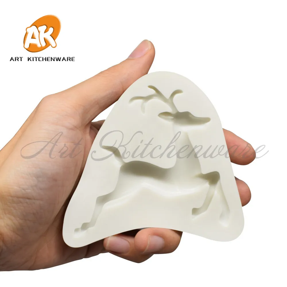 

Fashion Christmas Deer Silicone Cake Mold Cake Decorating Supplies Chocolate Mould Cake Decorating Supplies