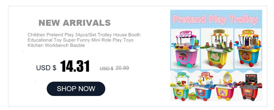 Children Pretend Play 34pcs/Set Trolley House Booth Educational Toy Super Funny Mini Role Play Toys Kitchen Workbench Bauble