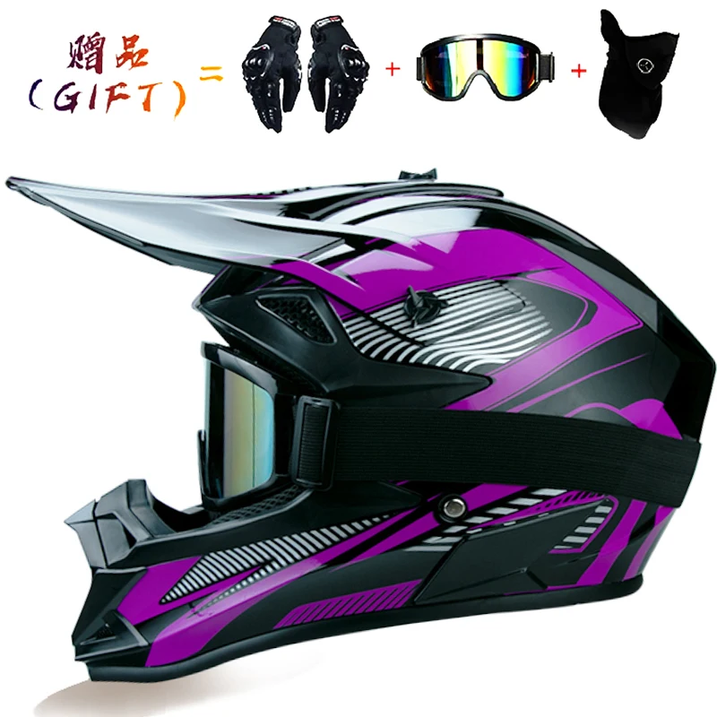 

Мотоциклетный шлем AM DH, защитный шлем для езды на мотоцикле или велосипеде по бездорожью, 3 подарка