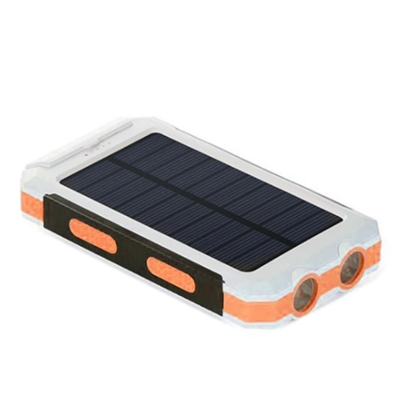 

Solar Power Bank Portable Charger 20000mah Waterproof Battery Solar Panel Charger with Dual LED Flashligh and Compass