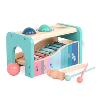 multifunctional pounding bench hammer pounding a ball toys slide out xylophone musical educational toys for children 2021 new