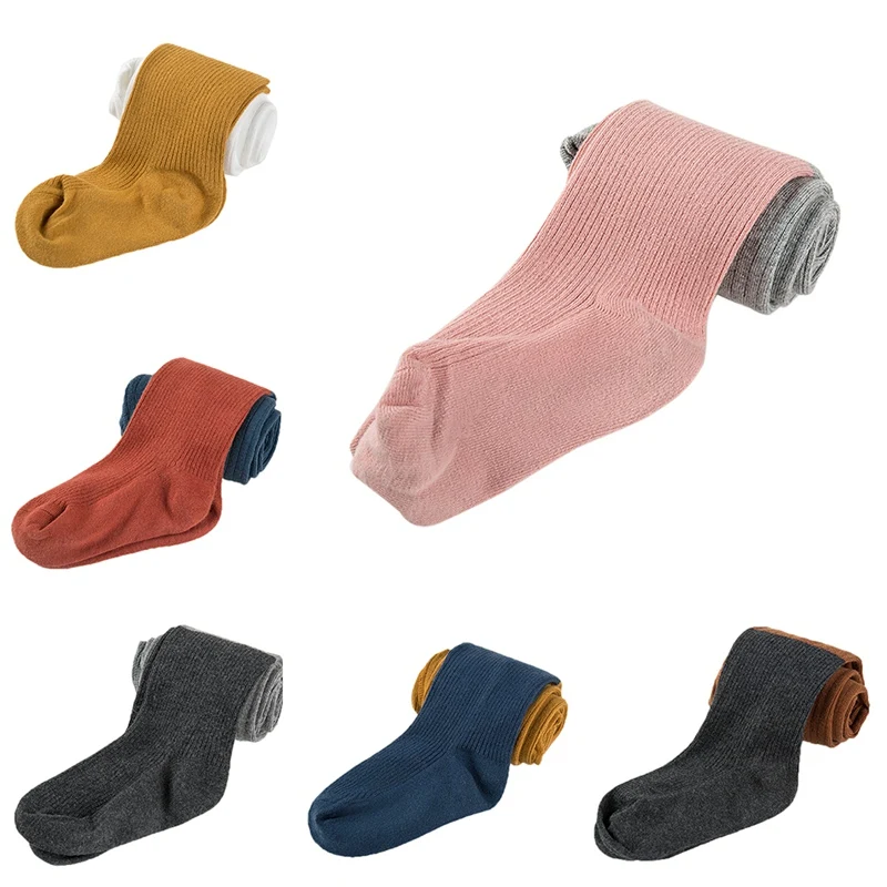 Детские леггинсы для девочек из хлопка 2019 г. однотонные повседневные чулки