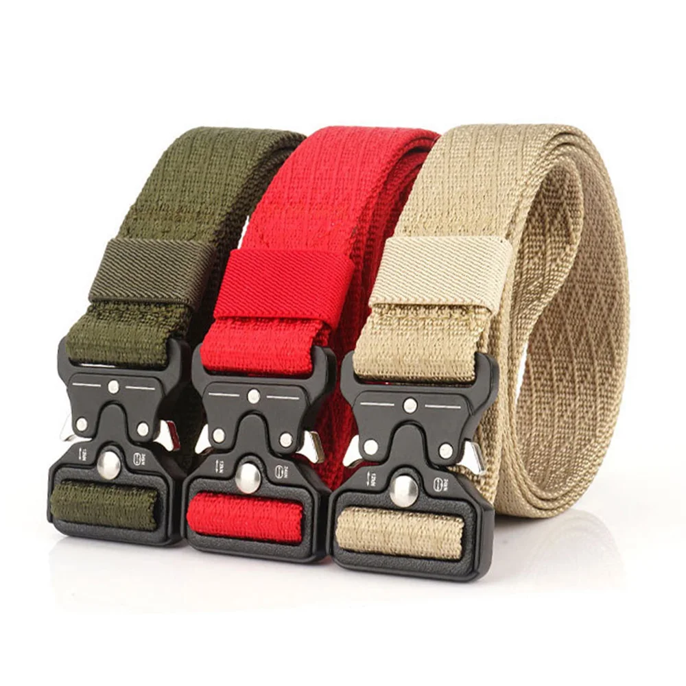 

CUKUP Unisex Design Tactical Belt Multifunctional Vertical Drop Special Training Army Fan Nylon Armed Belts 3.2cm Width CBCK231