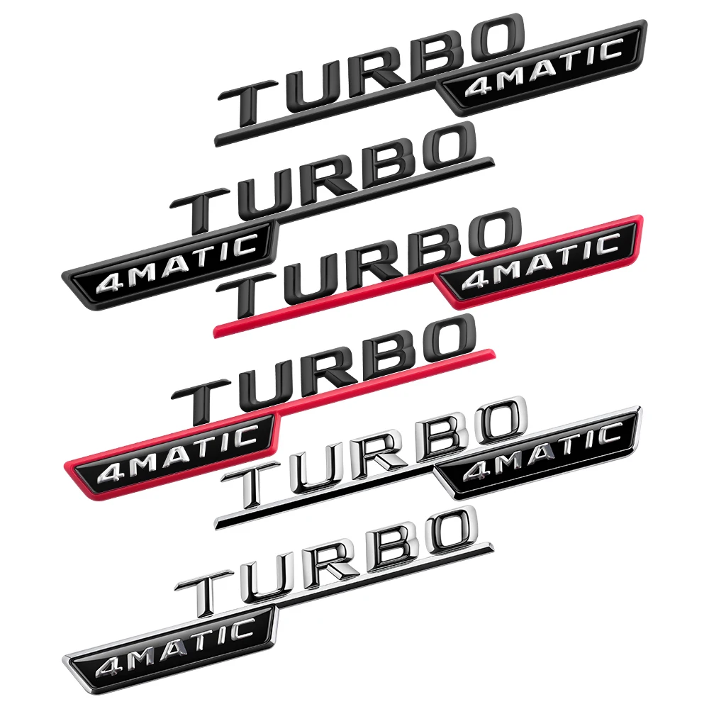 2 шт. TURBO 4matic турбо автомобиль крыло сторона Стикеры для Mercedes Benz W212 W210 W203 W211 W220 W205 W221