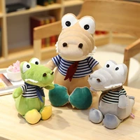 1pc 30 70cm cute sitting style crocodile with clothes plush toy doll stuffed animals christmas birthday gifts for kids boys
