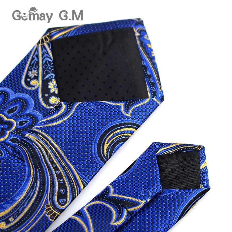 

High Quality Paisley Ties for Men Classic Silk Neckties Fashion Mens Suits Tie 7.5cm Striped Neck Tie For Wedding Business