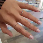 Модные Винтажные разноцветные кольца на палец с кристаллами, 4 шт.компл.