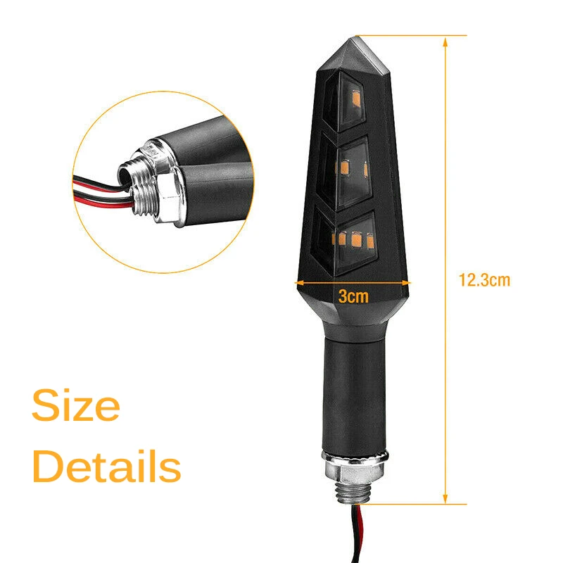 4 шт. поворотники для мотоцикла 6 светодиодов 12 В| |