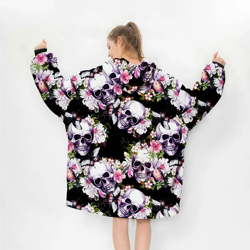 Модное плюшевое Флисовое одеяло с 3D принтом шерпа кораллового цвета рукавами