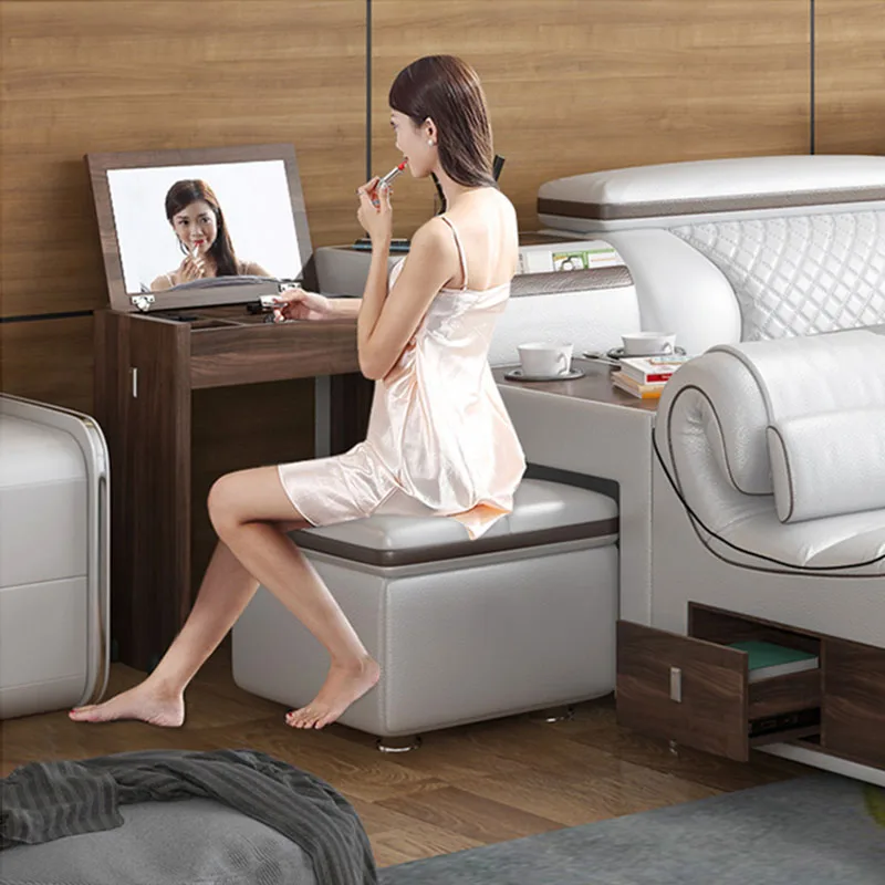 Татами Свадебная двойная умная кровать С Туалетным Столиком мебель для спальни