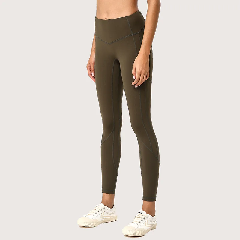 

Fitness Seamless Yoga Leggings for Women 2021 Double Side Naked Feeling Sport Comfortable Solid Pants Lift the Hips Gym Clothes