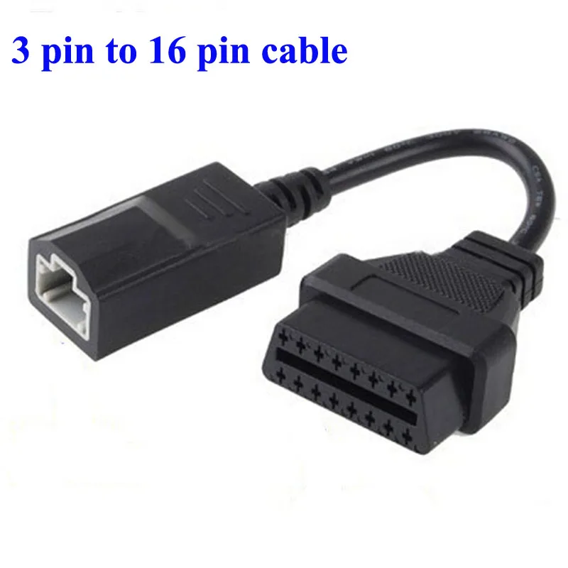 ELM327 для Honda 3 Pin / 5 к 16 OBD2 автомобильный диагностический адаптер штекер/гнездо