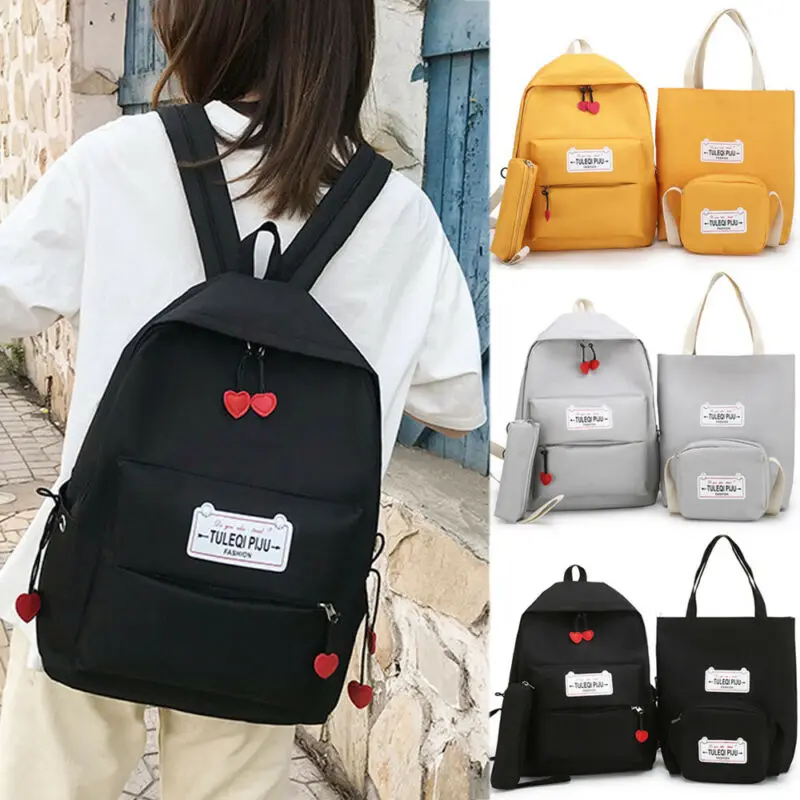 4 шт./компл. рюкзак Для женщин Оксфорд Дорожные сумки Портфели школьные рюкзаки