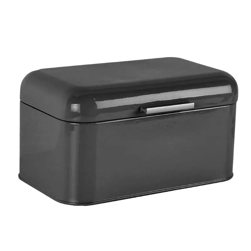 

Solid Color Retro Metal Bread Bin Box Kitchen Storage Container for Snacks Food K9FA