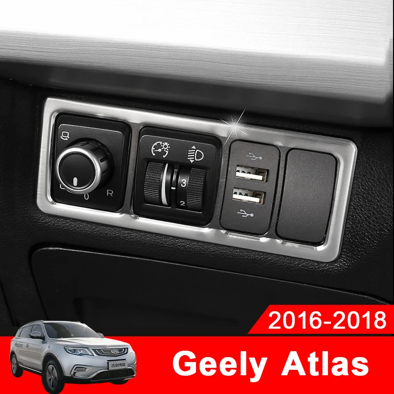 Tonlinker подкладке фар кнопка включения обложки Стикеры для Geely Atlas Boyue Emgrand NL 3 Протон