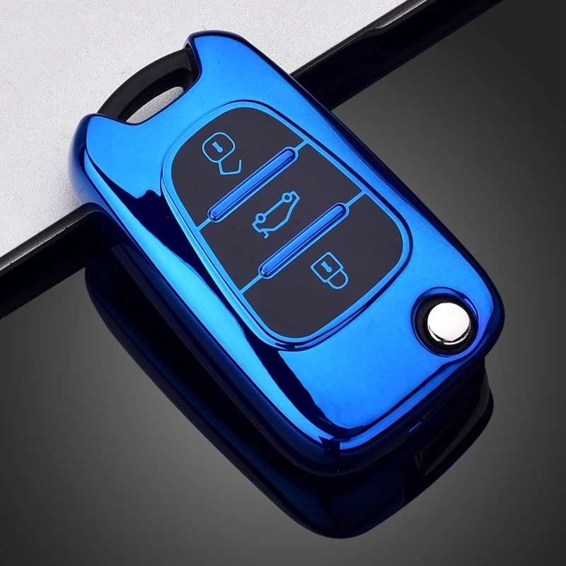 TPU Car Key Case for Kia Sportage Rio 3 Soul Optima Ceed Pro K2 Pride for Hyundai I20 I30 Ix20 Ix35 Elantra Accent Shell Cover 