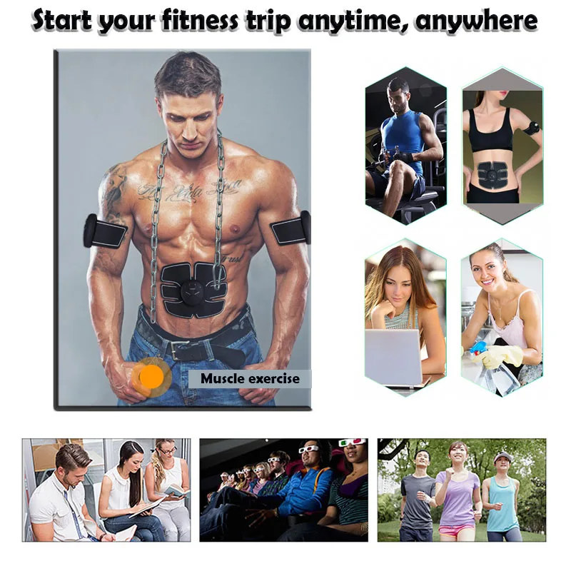 

Smart EMS Hips Trainer Electric Muscle Stimulator Wireless Buttocks Abdominal ABS Stimulator Fitness Body Slimming Massager Knit