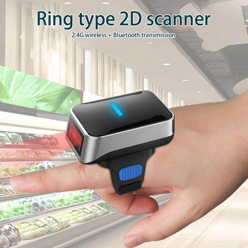 Портативный 1D и 2D Bluetooth сканер штрих-кода портативный беспроводной мини-сканер
