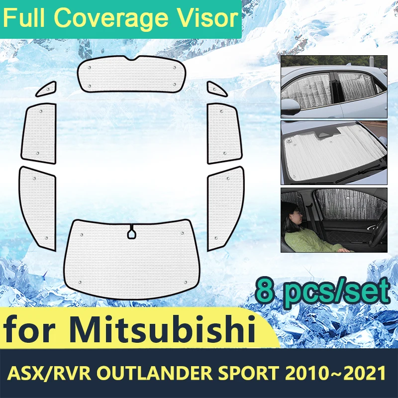 Full Cover Sunshades For Mitsubishi ASX RVR Outlander Sport 2010~2021 GA XA XB XC XD Car Windshields Accessories Sun Protection 1