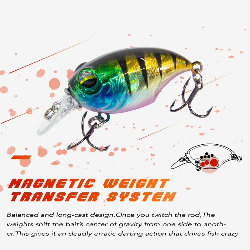 Приманка рыболовная Banshee Воблер для щуки окуня троллинг на маленькую рыбешку 42 мм