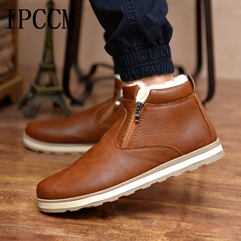 Новинка зимняя мужская обувь мужские теплые ботинки в британском стиле замшевая