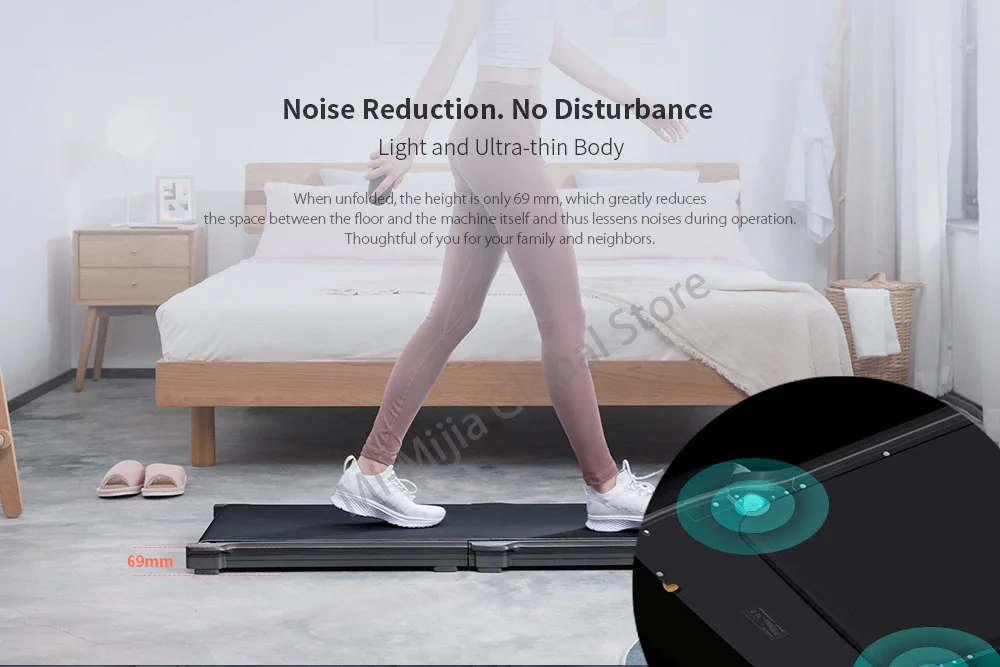 Xiaomi WalkingPad C1 сплав версия Смарт приложение управление складной коврик для ходьбы беговая дорожка мини ультра-тонкий прогулки фитнес-машина