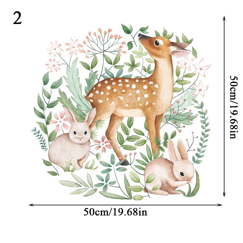

1PC Wall Poster Window Decoration Creative Wall Stickers Cute Simple Hand Drawn Fox INS Style Living Room Home Decoration