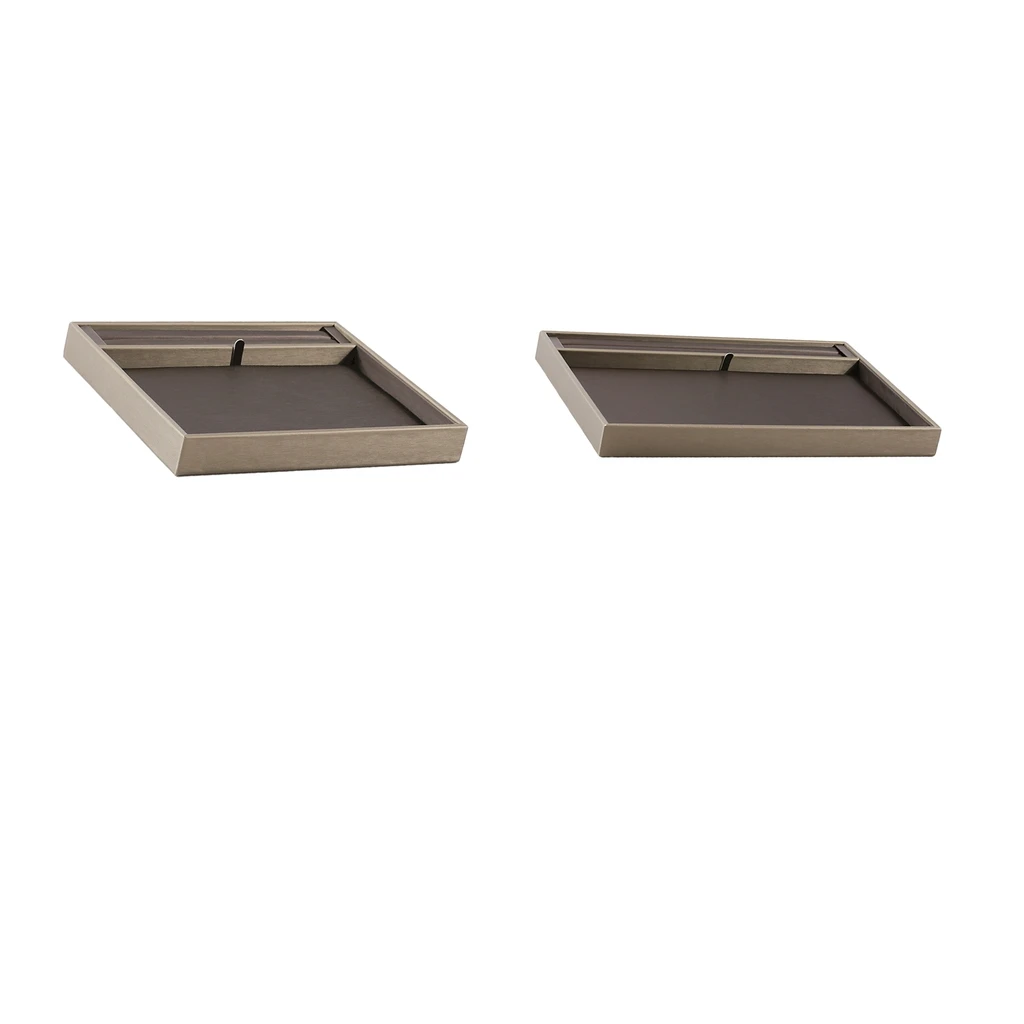 PU Jewelry Display Organizer Tray with Smooth Texture Ring Earring Holder Box Plate - Exquisite Home Decor Counter Top Showcase | Украшения