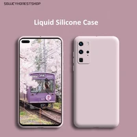 for huawei p40 p30 p20 pro case luxury original silicone full protection soft cover for huawei mate 40 30 20 lite nova 8 se case