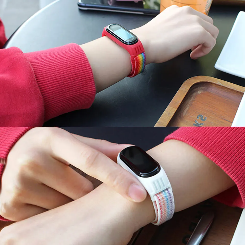 Ремешок нейлоновый для Mi Band 7 6 5 браслет смарт-часов Xiaomi band 4 3 |