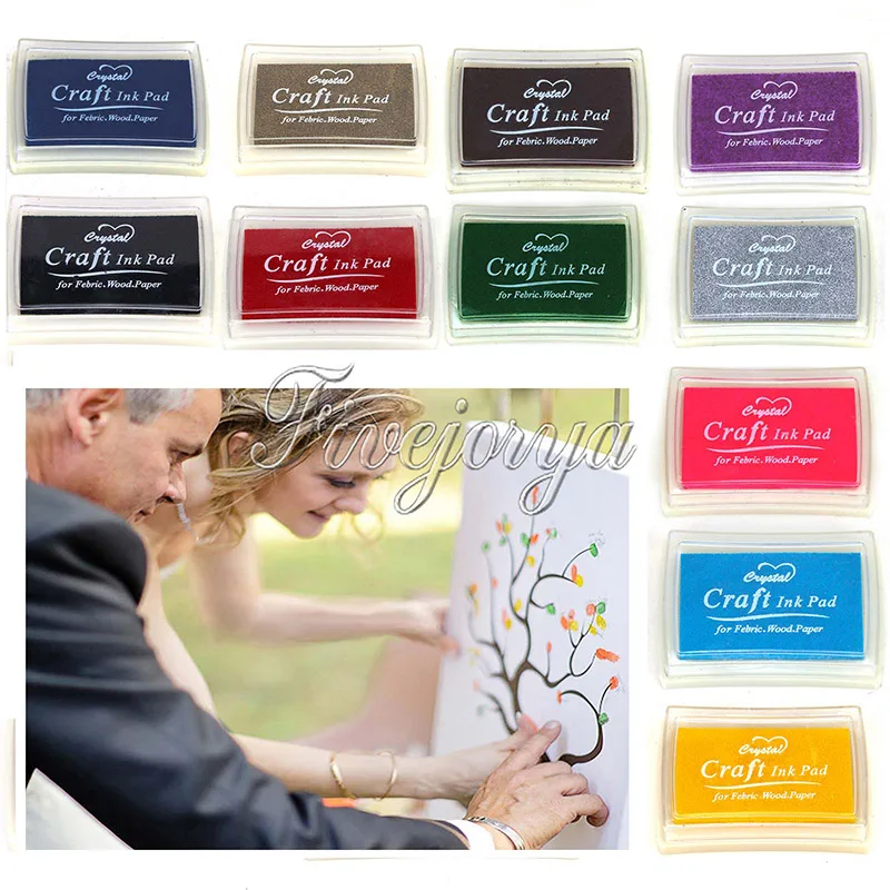 Симпатичные резиновые штампы Крафт чернильные масляный отпечаток пальца бумага