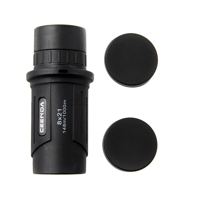 Портативный монокулярный телескоп 8x21 черный HD широкоугольный FMC оптический