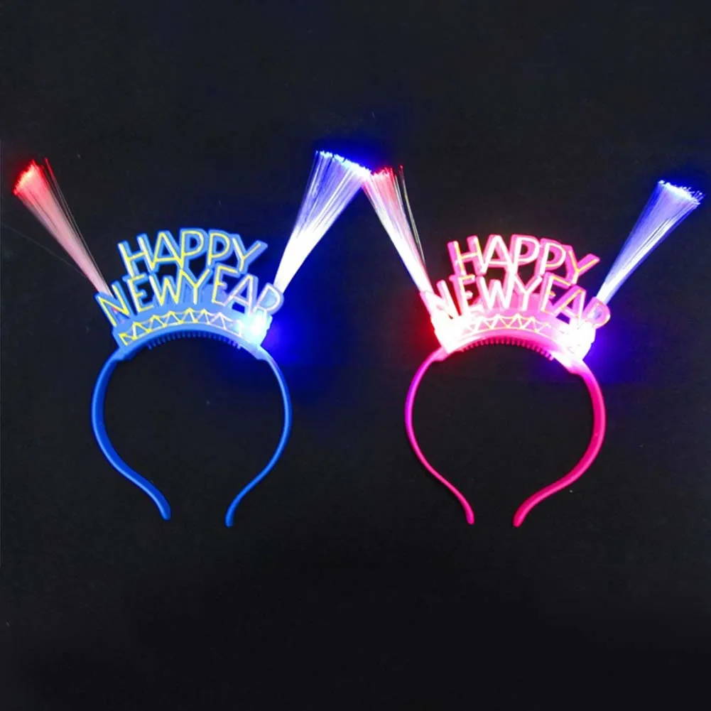 Светильник СВЕТОДИОДНЫЙ волоконно оптический обруч для волос с блестками