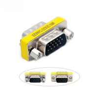 15 pin d sub vga hd svga male to male mini gender changer adapter pc vga connector db15 mm cable extend converter