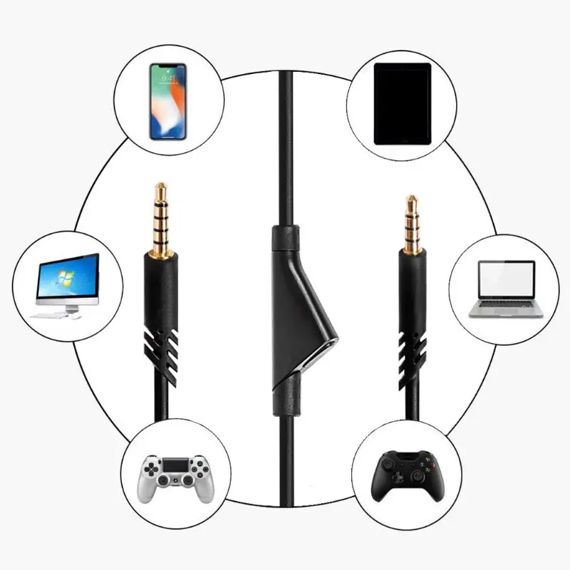 

Earphone Cable with Button Mute for A10 A40 G233 Gaming Headset