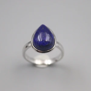 Genuine/Original Silver 925 Ring For Women Lapis Lazuli Loving Heart Fine Gemstone Ring US 6-9 Gift