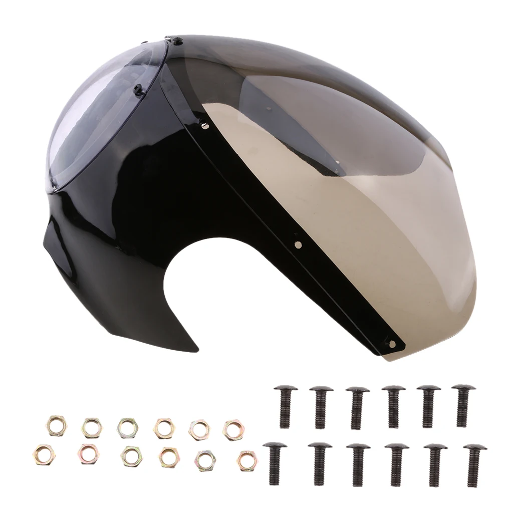 

Motorcycle Vintage Headlight Head Light Fairing Cover with Bolts Kit