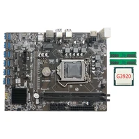 b250c mining motherboard with g3920 cpu2xddr4 4g 2666mhz ram 12xpcie to usb3 0 card slot board for btc