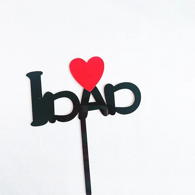 Новый акриловый Топпер для торта I Love Mom золотистый влюбленных мамы дня рождения -