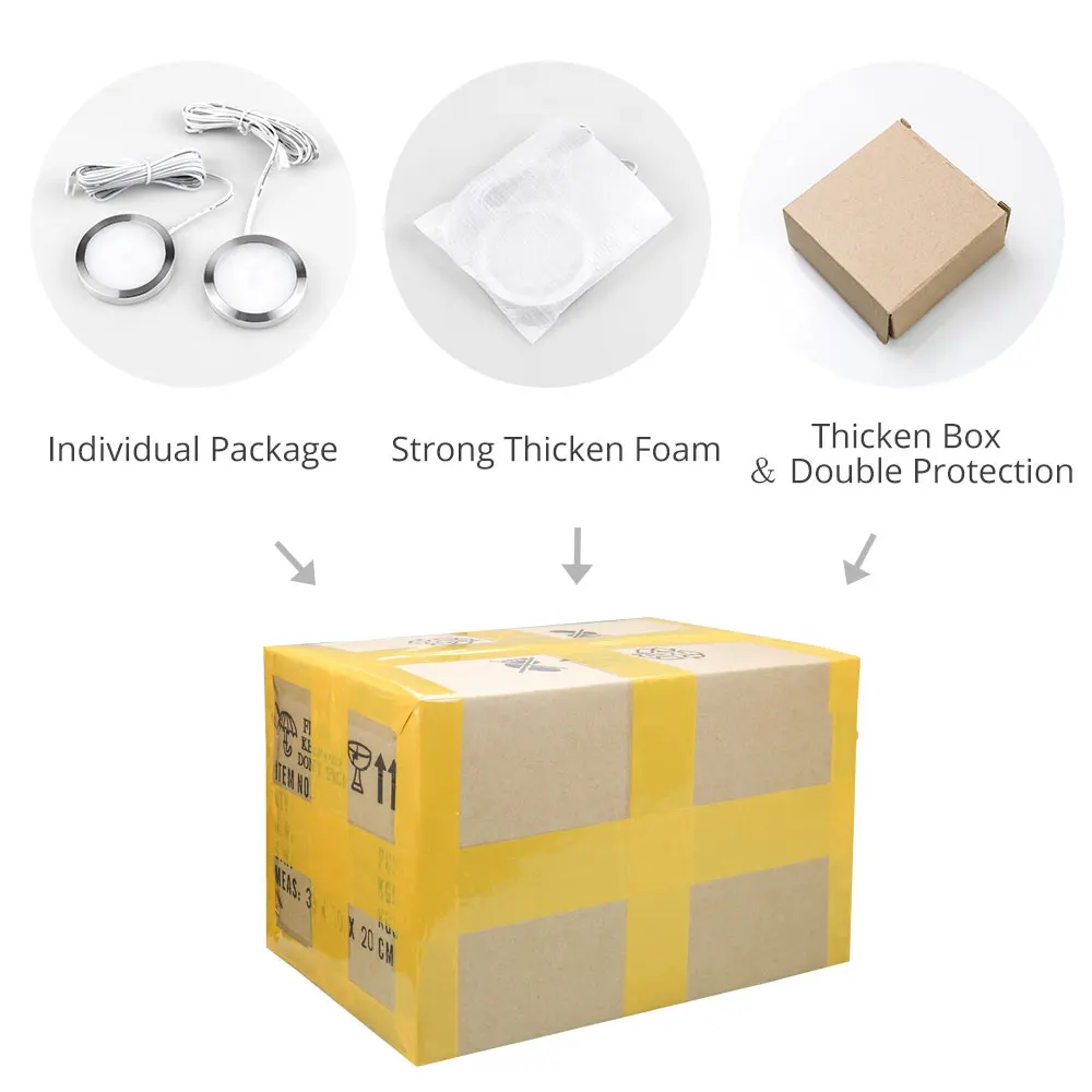 

2.5W 12V LED Under Cabinet Light LED Puck Lamps LED Cupboard Closet Showcase Drawer Wardrobe Indoor Lighting LED Lights Fixtures